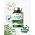 Moringa oleifera completa glúten sem cápsulas de folha de moringa